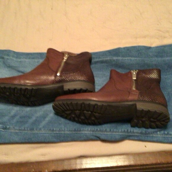 EARTHIES “Sintra 2” Brown Ankle Boot Women’s 10B~Double Zip Bootie Shoes - Picture 3 of 4